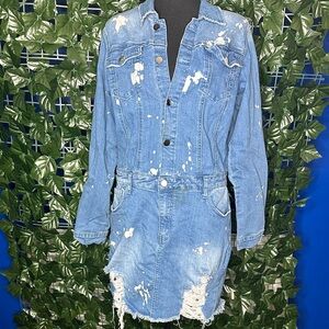 Distressed Denim Jacket Dress